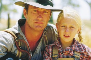 Bryan Brown and Rebecca Smart as Macauley and Buster in the 1987 TV mini-series adaptation of "The Shiralee"
